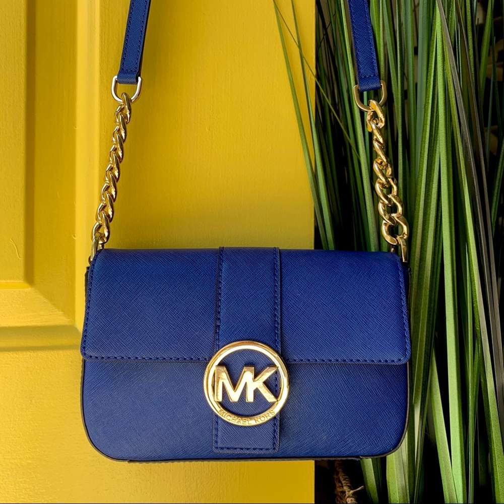 Michael Kors Blue Logo Crossbody